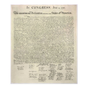 U.S. Declaration of Independence 1823 Facsimile Photo Print