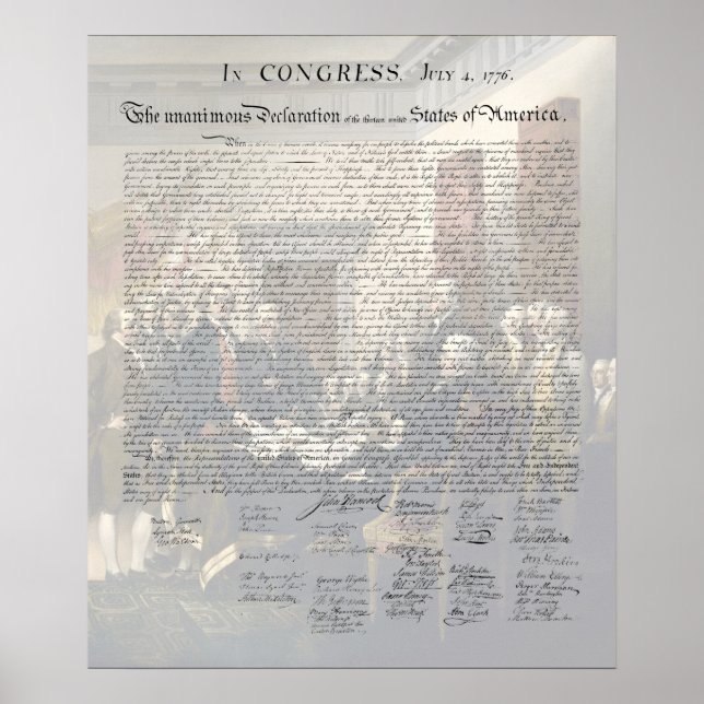 U.S. Declaration of Independence / Signing Of  Poster (Front)