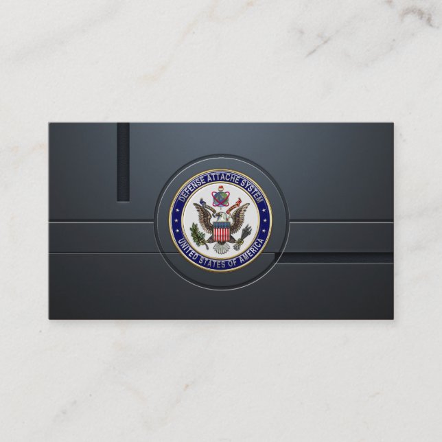 U.S. Defence Attaché System (DAS) Emblem [3D] Business Card (Front)