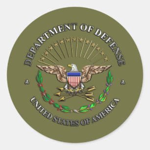 U.S. Department of Defence Classic Round Sticker