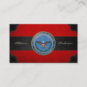 U.S. Department of Defence (DOD) Emblem [3D] Business Card