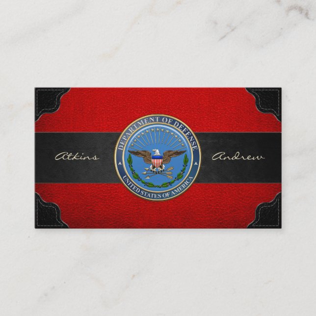 U.S. Department of Defence (DOD) Emblem [3D] Business Card (Front)