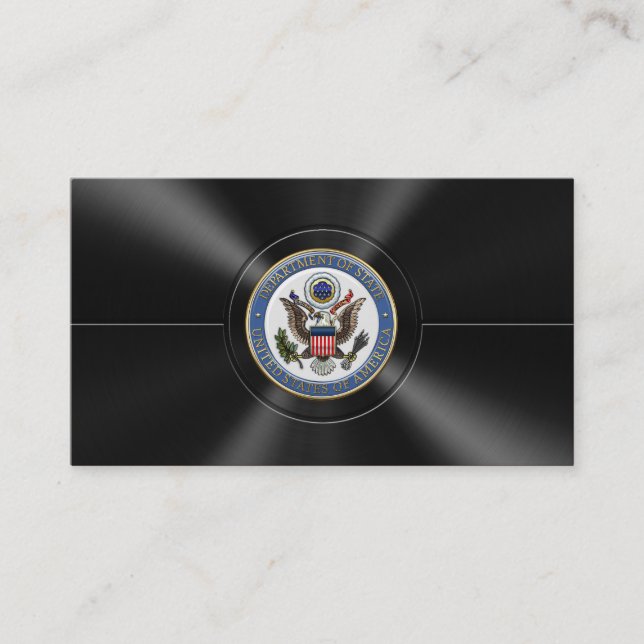 U.S. Department of State (DoS) Emblem [3D] Business Card (Front)