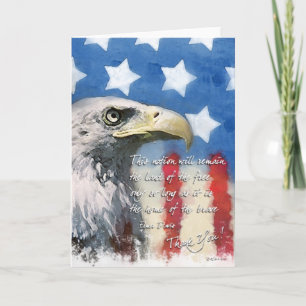 U.S. flag and Bald Eagle Patriotic Greeting Card