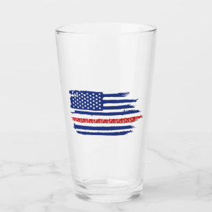 U.S. Flag Cycling Glass