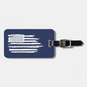 U.S. Flag Cycling Luggage Tag