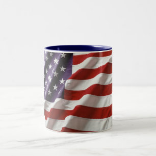 U.S. Flag Waving Coffee Mug