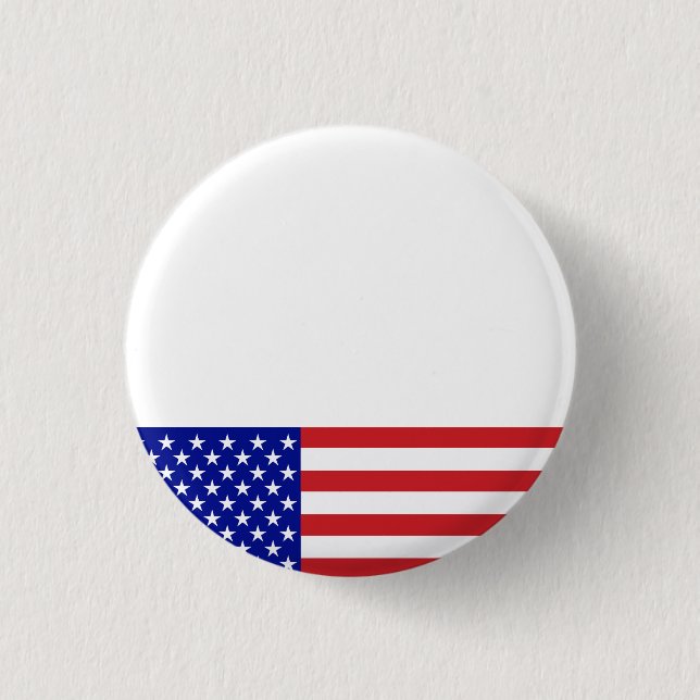 U.S. Flag - Write Your Own Text 3 Cm Round Badge (Front)