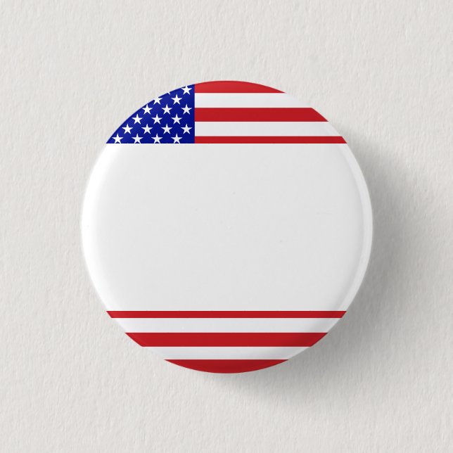 U.S. Flag - Write Your Own Text 3 Cm Round Badge (Front)