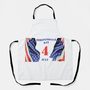 U.S flags for Independence Day, 4th of July  Apron