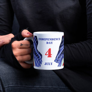 U.S flags for Independence Day, 4th of July Coffee Mug