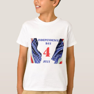 U.S flags for Independence Day, 4th of July  T-Shirt
