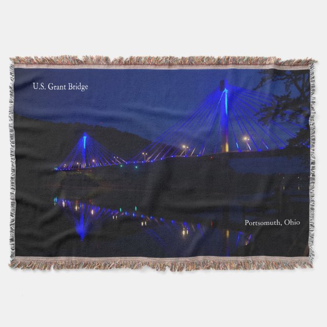 U.S. Grant Bridge throw blanket (Front)