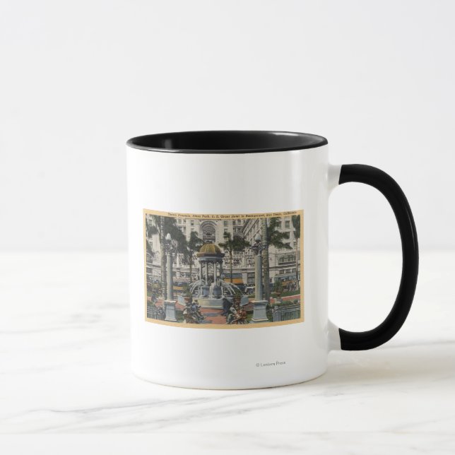 U.S. Grant Hotel, Plaza Park, Fountain View Mug (Right)