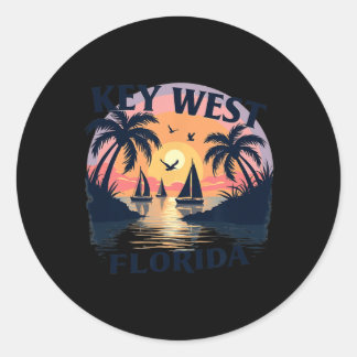 U.s. Island City - Florida Keys Archipelago Classic Round Sticker