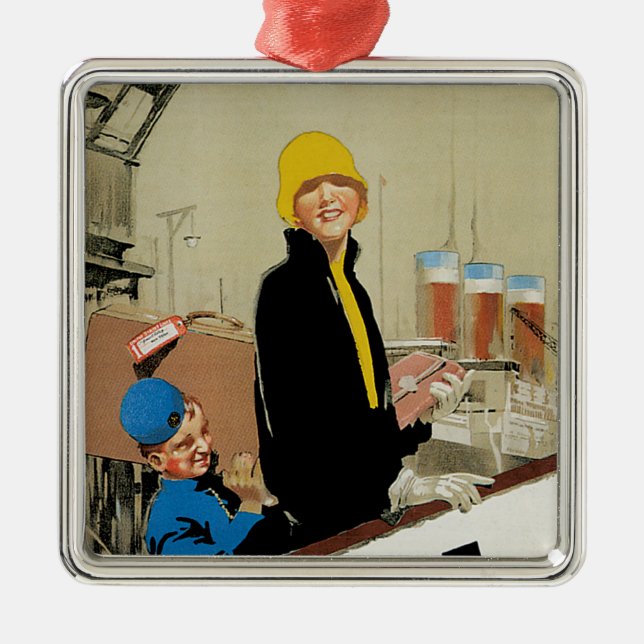 U.S.L. ~ Comfort, Courtesy, Safety, Speed Metal Tree Decoration (Front)