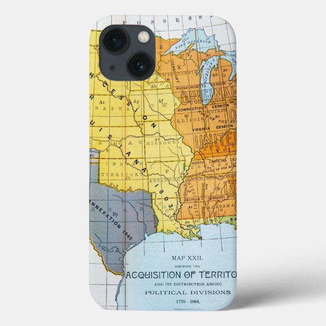 U.S. MAP, 1776-1884 Case-Mate iPhone CASE (Back)