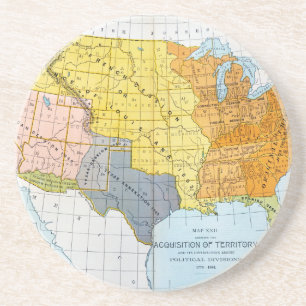 U.S. MAP, 1776-1884 COASTER