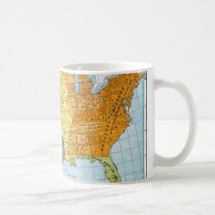 U.S. MAP, 1776-1884 COFFEE MUG