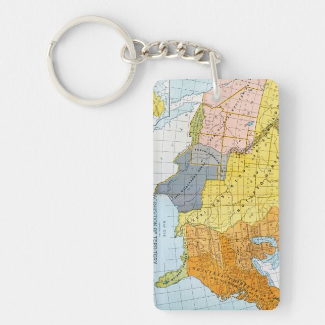 U.S. MAP, 1776-1884 KEY RING (Front)
