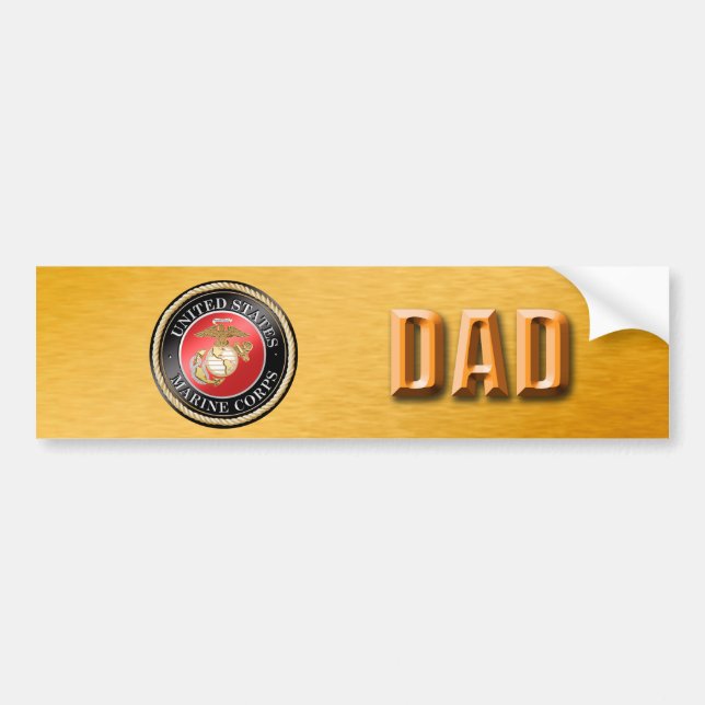 U.S. Marine Corps Dad Bumper Sticker (Front)