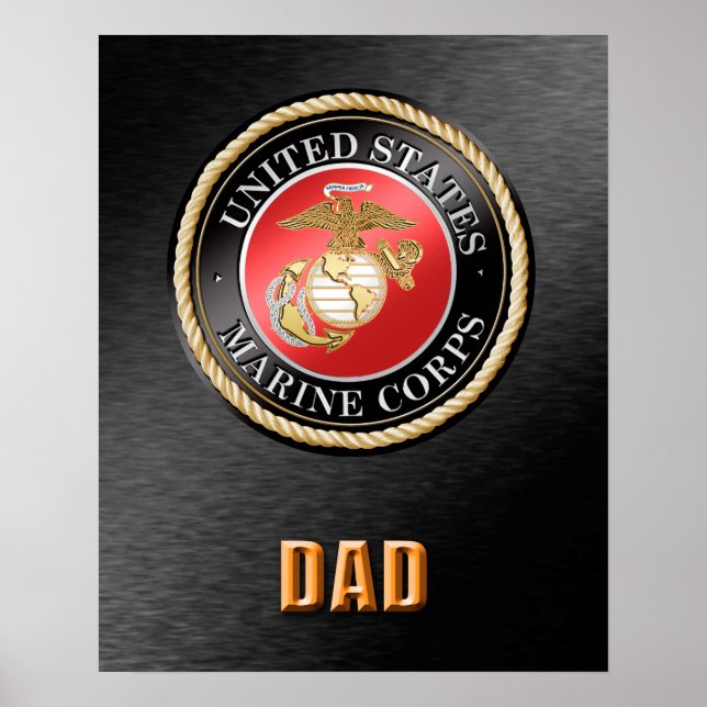 U.S. Marine Corps Dad Poster (Front)