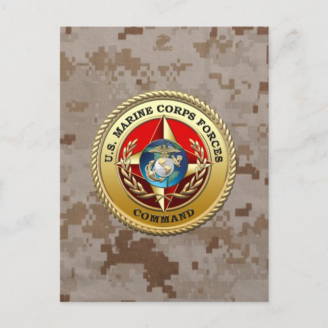 U.S. Marine Corps Forces Command (MARFORCOM) [3D] Postcard (Front)