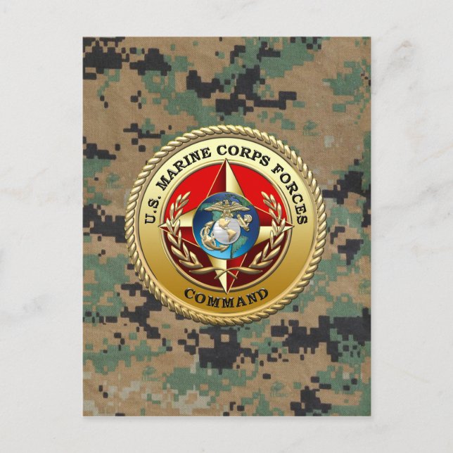 U.S. Marine Corps Forces Command (MARFORCOM) [3D] Postcard (Front)