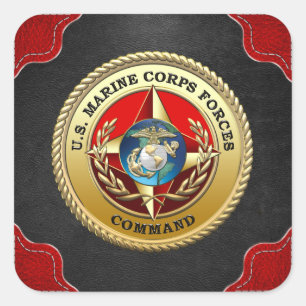 U.S. Marine Corps Forces Command (MARFORCOM) [3D] Square Sticker