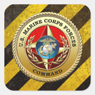 U.S. Marine Corps Forces Command (MARFORCOM) [3D] Square Sticker