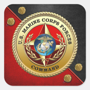 U.S. Marine Corps Forces Command (MARFORCOM) [3D] Square Sticker
