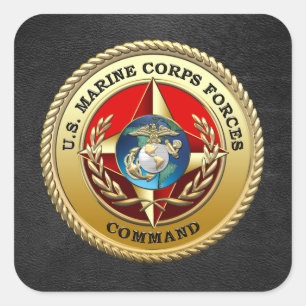 U.S. Marine Corps Forces Command (MARFORCOM) [3D] Square Sticker