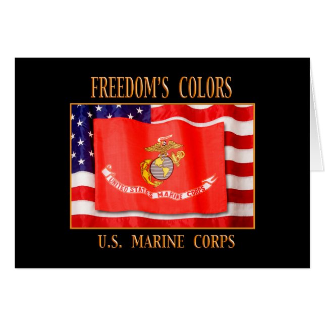 U.S. Marine Corps Greeting Card (Front Horizontal)