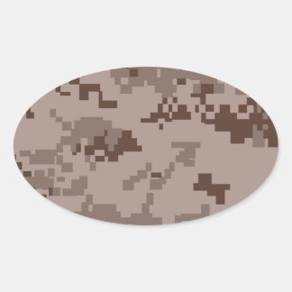 U.S. Marine Corps Marpat Desert Camouflage Oval Sticker