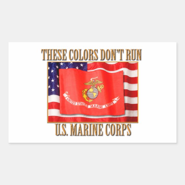 U.S. Marine Corps Rectangle Stickers (Front)