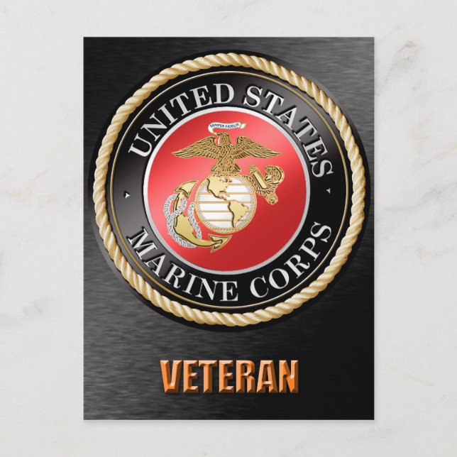 U.S. Marine Corps Veteran Postcard (Front)