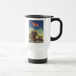 U.S. Marine Corps Vintage "Now All Together" Travel Mug