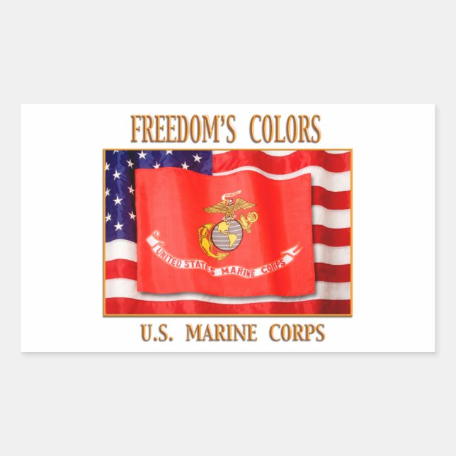 U.S. Marine Corps Your Custom Rectangle Stickers (Front)