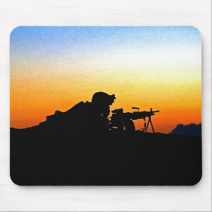 U.S. Marine Provides Security Operation Backstop Mouse Mat