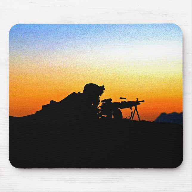 U.S. Marine Provides Security Operation Backstop Mouse Mat (Front)