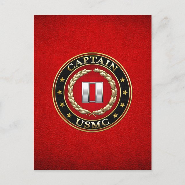 U.S. Marines: Captain (USMC Capt) [3D] Postcard (Front)
