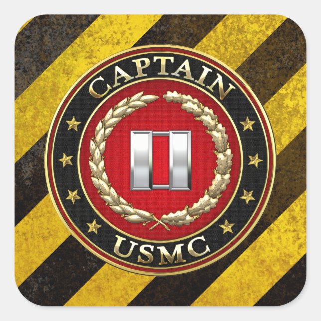 U.S. Marines: Captain (USMC Capt) [3D] Square Sticker (Front)