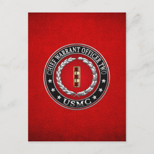 U.S. Marines: Chief Warrant Two (USMC CWO-2) [3D] Postcard