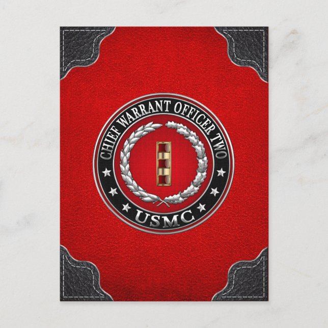 U.S. Marines: Chief Warrant Two (USMC CWO-2) [3D] Postcard (Front)