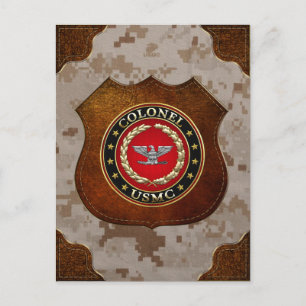 U.S. Marines: Colonel (USMC Col) [3D] Postcard