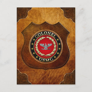 U.S. Marines: Colonel (USMC Col) [3D] Postcard