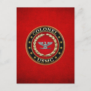 U.S. Marines: Colonel (USMC Col) [3D] Postcard
