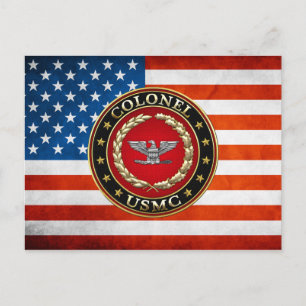 U.S. Marines: Colonel (USMC Col) [3D] Postcard