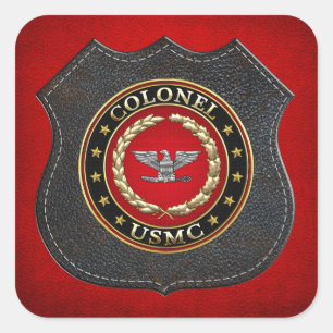 U.S. Marines: Colonel (USMC Col) [3D] Square Sticker