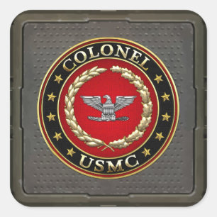U.S. Marines: Colonel (USMC Col) [3D] Square Sticker